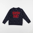 Vertbaudet - sweat bleu, rouge - 6 ans
