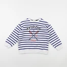 Vertbaudet - sweat bleu, blanc - 6 ans