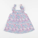 Jacadi - robe liberty violet, rose - 18 mois
