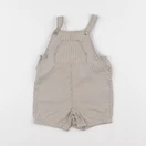 Petit Bateau - salopette blanc, marron - 6 mois