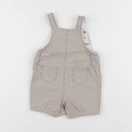 Petit Bateau - salopette blanc, marron - 6 mois