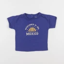Vertbaudet - tee-shirt bleu - 12 mois