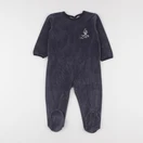 Petit Bateau - pyjama velours bleu - 18 mois