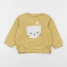 Vertbaudet - sweat jaune - 18 mois