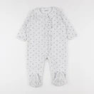 Vertbaudet - pyjama velours blanc - 18 mois