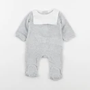 Jacadi - pyjama velours gris - 1 mois