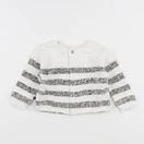 IKKS - sweat blanc, gris - 6 mois