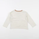 Vertbaudet - tee-shirt blanc, marron - 4 ans