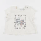 IKKS - tee-shirt blanc - 12 mois