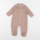 Vertbaudet - pyjama velours rose - 6 mois