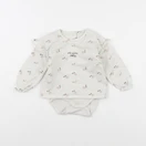 Vertbaudet - body tee-shirt beige, rose - 9 mois
