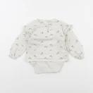 Vertbaudet - body tee-shirt beige, rose - 9 mois