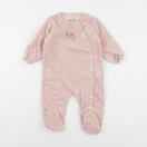 Vertbaudet - pyjama velours rose - 9 mois