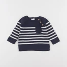 Vertbaudet - pull bleu - 3 mois