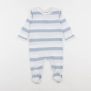 Jacadi - pyjama coton blanc, bleu - 12 mois