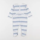 Jacadi - pyjama coton blanc, bleu - 12 mois