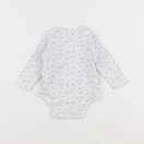 Vertbaudet - body blanc, rose - 9 mois