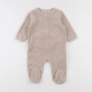 Vertbaudet - pyjama velours marron - 9 mois