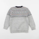 Vertbaudet - pull gris - 6 ans