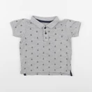 H&M - polo gris - 6/9 mois