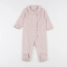 Vertbaudet - pyjama velours rose - 9 mois