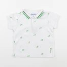 Jacadi - polo blanc, vert - 36 mois