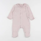 Petit Bateau - pyjama velours rose - 9 mois