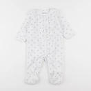 Vertbaudet - pyjama velours blanc - 9 mois