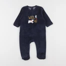 Vertbaudet - pyjama velours bleu - 6 mois