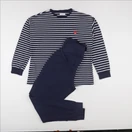Vertbaudet - pyjama grossesse coton bleu, blanc - 38 à 40