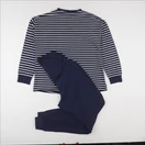 Vertbaudet - pyjama grossesse coton bleu, blanc - 38 à 40