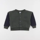 Petit Bateau - sweat vert - 24 mois