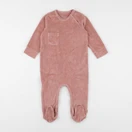 Fresk - pyjama velours rose - 6/12 mois