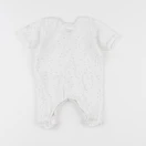 Petit Bateau - pyjama velours blanc - 0 mois