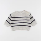 Vertbaudet - pull beige - 9 mois