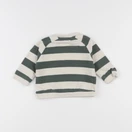 Vertbaudet - sweat beige, vert - 6 mois