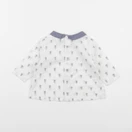 Boutchou - chemise blanc, bleu - 6 mois