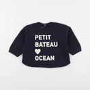 Petit Bateau - sweat bleu - 12 mois