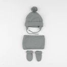 Vertbaudet - ensemble bonnet/moufles/tour de cou vert - 12/18 mois