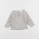 Vertbaudet - pull gris - 3 mois