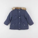 Vertbaudet - manteau doublure amovible bleu - 18 mois