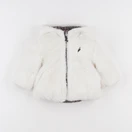 IKKS - doudoune réversible blanc, rose - 6/9 mois