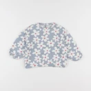 Zara - sweat blanc, bleu - 3/6 mois