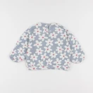Zara - sweat blanc, bleu - 3/6 mois
