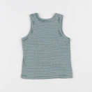 Petit Bateau - maillot de corps blanc, vert - 6 mois