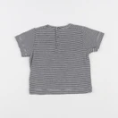 Petit Bateau - tee-shirt blanc, bleu - 6 mois