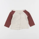 Vertbaudet - tee-shirt beige, rouge - 3 mois