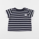 Jacadi - tee-shirt blanc, bleu - 12 mois