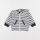 Petit Bateau - sweat blanc, bleu - 6 mois