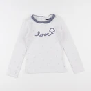 Okaidi - tee-shirt blanc, bleu - 8 ans